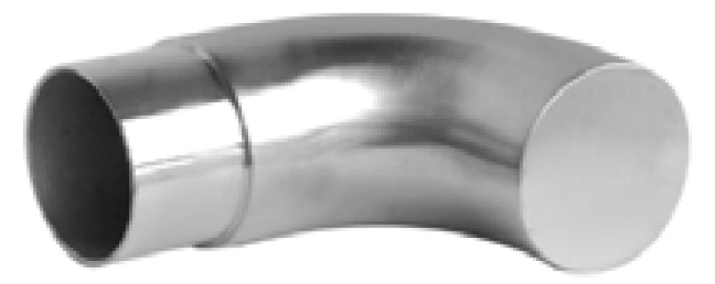 Embout coude de terminaison en inox 316. Diamètre du coude 42,4 mm.