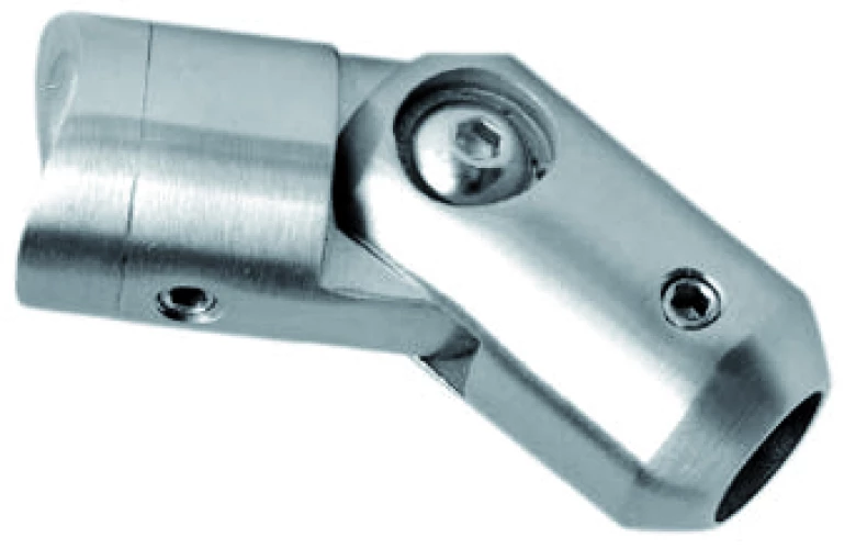Support articulé pour lisse inox 316. Support pour lisses tubulaire ou massive de Diamètre 12 mm.