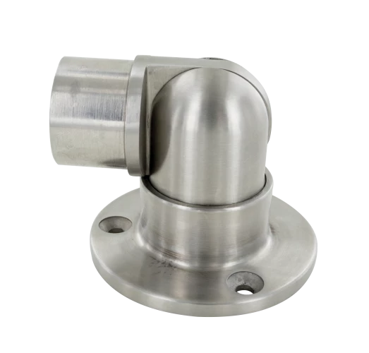 Embase de fixation murale articulée. Embase de Diamètre 85 mm. Main courante de Diamètre 42,4 mm.