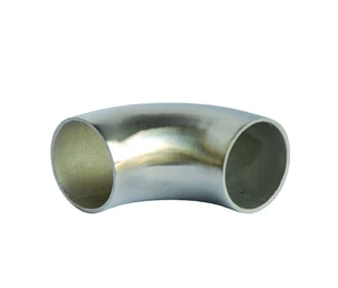 Coude à 90° pour main courante bois en inox 304. Diamètre 42,4 mm Epaisseur 2 mm. Pour la jonction des main-courantes en bois.