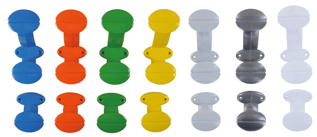 Patère 2131 2 têtes. Percée diamètre de 4 mm, Fraisée diamètre de 8 mm.