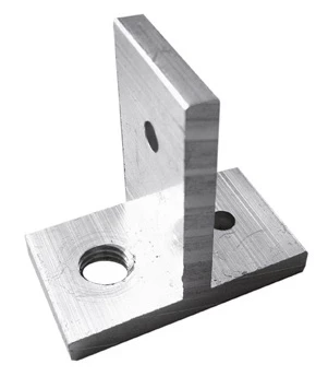 Vérin de baignoire en aluminium brut. Trou percé de diamètre 4 mm.