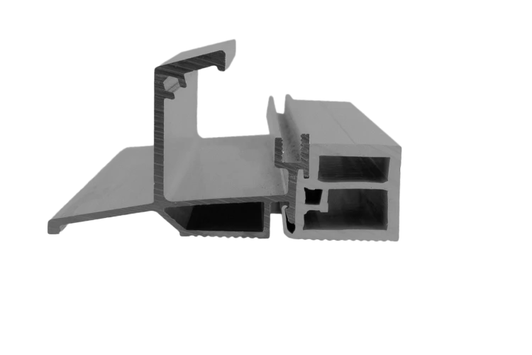 Barre en aluminium ISOL56RT aluminium brut de 6,03 ml + PVC gris