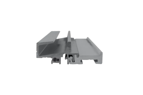 Barre en aliminium JSOI20-58-28RT anodisée incolore de 6,03 ml + PVC