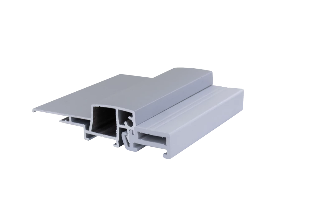 Barre de seuil RACINE à rupture de pont thermique en anodisé naturel, frappe progressive 17/40