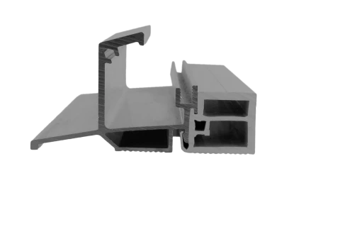 Barre en aluminium ISOL56RT aluminium brut de 6,03 ml + PVC gris